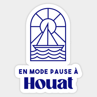 Houat in pause mode - Brittany Morbihan 56 Mer Vacances Ile d’Houat Sticker